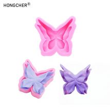 Stampi in silicone per fondente al cioccolato con farfalla a doppio strato 3D Stampi per candele aromatiche in gesso Stampi antigoccia