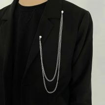 High-end-Mode Kristall Tasser Brosche Lange Kette Männer Anzug Schal Schnalle Kragen Pins Luxulry Schmuck Geschenke für Frauen Zubehör