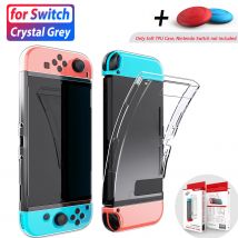 Custodia protettiva 3 in 1 Dockable Trasparente Protezione antigraffio per assorbimento degli urti per Nintendo Switch Custodia morbida Joy-Con in TPU