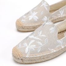 Damen-Espadrilles, Hanf-Flats mit Plateau für Freizeitkleidung, Damenschuhe