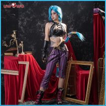 UWOWO Game Jinx Cosplay Kostüm XS-2XL – Arcane Jinx Cosplay Outfit „Loose Cannon“ für Halloween
