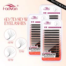 Fadvan Echte 6D/7D/8D W Wimpern 0,07 C/D W-Form Wimpernverlängerung C/D/L 8–15 mm natürliche weiche professionelle Wimpern