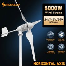 Das polnische Lager liefert ein brandneues, verbessertes und leistungsstarkes 5-kW-Horizontal-Windturbinengeneratorset mit niedriger Geschwindigkeit