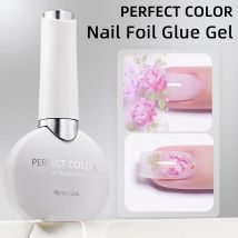 PERPECT COLOR Nail Foil Glue Gel 12ML Foil Transfer Gel for Nails Stickers Transfer Nail Art Gel Nail Polish Manicure DIY
