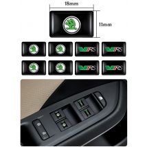 10/20/50Pcs Car Styling Epoxy Resin Badge Indoor Decoration Sticker For Skoda Octavia VRS Vision Kodiaq Favorit Rapid Fabia VII