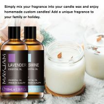MAYJAM 100ml 500ml Oli essenziali aromatici Romero Arancia dolce Lavanda Eucalipto Menta Bergamotto Candele Oli profumati