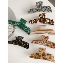 New Korean Large Marbling Acetic Acid Hair Clip Multicolor Cellulose Acetate Shark Clip Large Spot High Quality Hair Accessories