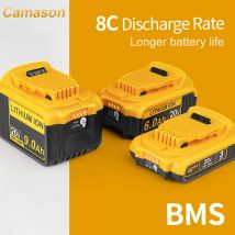 Bateria Camason do elektronarzędzi Dewalt 18V 20V akumulatorowe akcesoria do elektronarzędzi baterie litowe wymień DCB200 DCB184