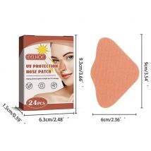 24pcs Sunscreen Nose Patch Nose Protection Stickers Nose Sunscreen Nose Patch Skin Care Sun Protection Sunscreen Accessories