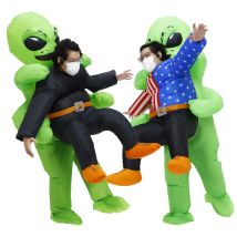 Aufblasbares Alien-Cosplay-Kostüm, Anzug, Leistung, Kostüm, lustig, für Halloween, Karneval, Mottoparty für Erwachsene, Männer und Frauen