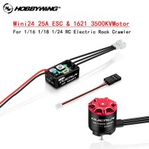 HOBBYWING QuicRun WP Mini24 25A ESC Externe 1621 3500KV Bürstenlosen Sensorlosen Motor Combo Für 1/18 1/24 RC Crawler Auto Modell