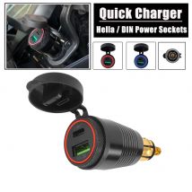 Motorcycle Quick Charger USB 3.0 & Type C Power DIN Hella Socket Adapter For BMW F900XR R1150RT R1100RT R1200RT For Tiger 800XC
