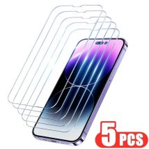 5PCS Volle Abdeckung Gehärtetem Glas Für iPhone 15 14 13 12 11 Pro Max Glas Screem Protector Für iPhone X XS MAX XR Glas Film