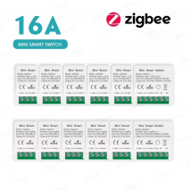 Interruttore Intelligente Mini Zigbee 3.0 Fai-da-Te a 2 Vie 1/2 Canali, Relè per Automazione Casa Intelligente Compatibile con Tuya, Alexa, Google Home