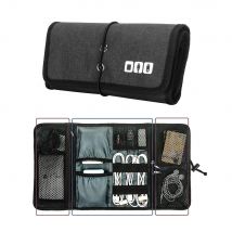 Custodia per cavo per organizer elettronico, caricatore per cavo da viaggio Accessori per telefono Borsa per organizer Custodia per trasporto tecnica arrotolabile per cavi USB
