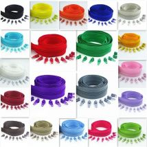 3 # 10 Meter langer Reißverschluss für den Hof, Nylon-Spiralreißverschlüsse mit 20 Stück Reißverschlussschieber für Geldbörsen, Taschen und andere Nähprojekte