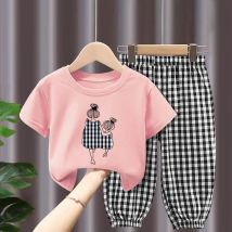 Sommer Sets kinder Kleidung Mädchen Mutter Kinder Kleinkind Kleidung Nette Mode Baumwolle T-shirt Top Hosen 2 stücke Baby Mädchen kleidung