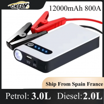 Avviatore di emergenza per auto portatile 12V Accumulatori e caricabatterie di riserva Dispositivo di avviamento per caricabatteria per auto portatile Illuminazione di avviamento di emergenza