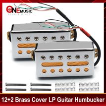 Brass Cover Pickup New Style Coil Splitting Pickup 7.5K/15K 12 Hole+2 Slot 4 Conducts Cable Output Black/Gold/Chrome