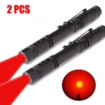 1pc/2pcs Torce portatili a luce rossa Pen Light Pocket Astrologia Attività Torcia di dimensioni esterne per campeggio Escursionismo Beeeping