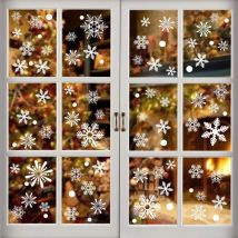 4 Blatt weiße Schneeflocke Fenster aufkleber Weihnachts dekoration Weihnachten Wanda uf kleber Schaufenster dekoration Neujahr