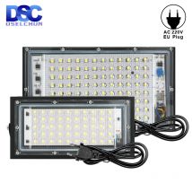50 W 100 W Foco Led Flutlicht mit 1 Meter EU Stecker 220 v Outdoor Flutlichter IP65 Wasserdichte Wand lampe Reflektor Led Straße Licht