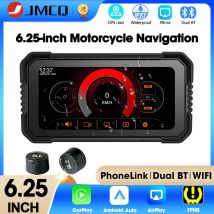 Tragbare 6,25 "Motorrad GPS Navigation Drahtlose Carplay Android Auto IPX7 Wasserdichte Moto Monitor Dual Bluetooth Unterstützung TPMS