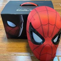 Spiderman Mascara Copricapo Cosplay Occhi in movimento Maschera elettronica Spider Man Giocattoli elastici telecomandati per adulti Regali per bambini