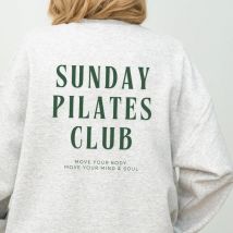 Your Pilates Club Sweatshirt (customizable) Sporty Fitness Clothing for Gym Top Comfortable & Stylish / Back Print Cotton Hoody