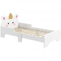 Zonekiz Letto per Bambini 3-6 Anni a Forma di Unicorno 143X74X67 cm
