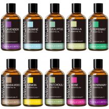 MAYJAM 1 Piece 100ML Pure Natural Plants Essential Oil For Humidifiers Aromatic Diffuser Vanilla Lavender Mint Bergamot Rose