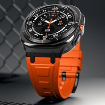 Weiches Silikon-Schlaufenarmband für Samsung Galaxy Watch Ultra 47 mm, Herren-Sportarmband für Galaxy 47 mm Ultra, ohne Lücken, gebogenes Endarmband