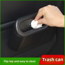 Für Suzuki Splash GBA21S 2011 ~ 2013 Auto Mülleimer Schwarz Kunststoff Quadrat Drücken Mit Deckel Auslaufsicher Hängen Mülleimer zubehör