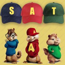 Alvin and The Chipmunks 2025 Gorra de béisbol informal unisex de moda Alvin Chipmunk Gorras de dibujos animados de Halloween Sombrero ajustable Regalo para Amigo