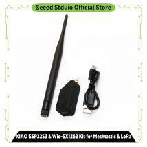 XIAO ESP322S3 Wio-SX1262 für Meshtastic Lora Kit 868MHz 915MHz LoRa, 2dBi Verstärkung Externe Antenne mit 3D-Gehäuse, WLAN, BLE, LoRaWAN