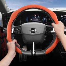 Geeignet für Opel Premium-Lenkradbezug aus Wildleder zum Aufstecken, rutschfest und langlebig, rundes und D-förmiges Lenkrad erhältlich