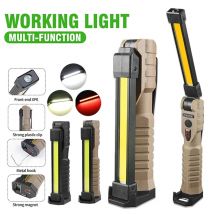 Tragbare faltbare LED-Taschenlampe, starker Magnet, COB-Arbeitslicht, Typ C, wiederaufladbar, Notfall-Flutlicht, Outdoor-Camping-Laterne