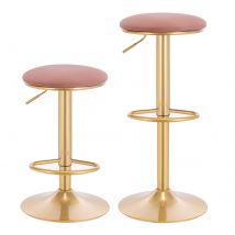 WOLTU 2 Stück ergonomische Barhocker mit Fußstütze 360 °   Drehbarer Esszimmerhocker, höhenverstellbarer Thekenhocker für Küche, Bistro, Café