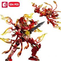 Sembo 534 stücke Rosé finch verwandeln Roboter Montage Bausteine Moc Tier Mech Modell Ziegel DIY Ornament Kinderspiel zeug Jungen Geschenk