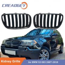 1 Paar Auto Front stoßstange Nieren gitter Motorhaube Renn grills für BMW X3 E83 abs glänzend schwarz 1 Lamellen gitter