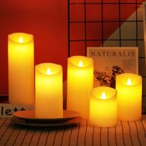 Candele elettroniche a LED con funzione di movimento della testa sono adatte per decorare candele elettroniche sotto l'atmosfera natalizia