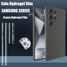 Rahmen Hydrogel Film Seitenschutz Staubnetz Seite Haut Klare Rand Aufkleber Klare Folie Für Samsung Galaxy S23 S24 Plus S25 Ultra