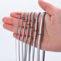 1,5-6mm Breite Edelstahl Flache Schlangenkette Halskette Wasserdichte Schlangenkette Männer Frauen Geschenk Halskette Schmuck Dropship