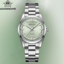 ADDIESDIVE 36mm AD2066 Herrenuhr BGW9 Luminou Bubble Spiegelglas 316L Edelstahl Reloj Hombre 100m wasserdichte Quarzuhr