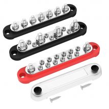 Morsettiera per auto Barra collettrice negativa Morsettiera 12V 150A Blocco di distribuzione dell'alimentazione 12V Bus terminale M8 per barca automobilistica