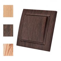 Wood Classic Spray Plastic Panel AC EU Standard Flame Retardant Button Light Switch On/Off Wall Rocker Switch 1 Gang 1 Way Panel