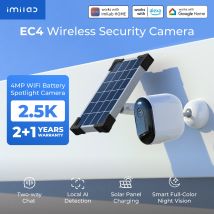 IMILAB WiFi Telecamera di Sorveglianza Solare Esterna 2.5K 5200mAh Batteria Telecamera Senza Fili Smart Home, Casa Intelligente Protezione di Sicurezza CCTV Monitor