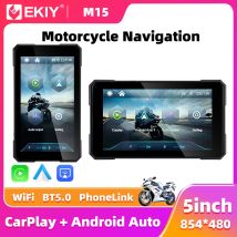 EKIY 5,0 Zoll Wireless CarPlay Moto Android Auto Tragbare Digitale Motorrad Armaturenbrett GPS Navigation Abnehmbarer Bildschirm