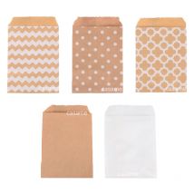 50 pezzi 10x15 cm sacchetto stile misto e sacchetti di carta di colore Kraft artigianale decorazione fai da te imballaggio sacchetto regalo per ospiti carino matrimonio compleanno