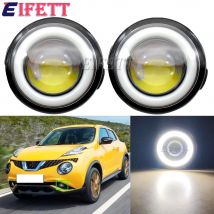 Fog Lights LED Fog Light For Nissan Juke F15 Hatchback 2010 2011 2012 2013 2014 Car LED Fog Light Angel Eye Daytime Running Lamp